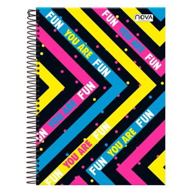 Imagem de Caderno Colegial Pautado Fun 160 Folhas 177x240 Capa Dura