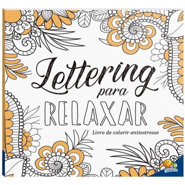 Imagem de Livro de Colorir antiestresse: Lettering para relaxar