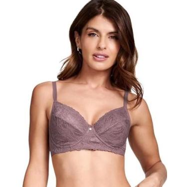 Imagem de Sutiã sem bojo com aro renda ST101 - Nayane Rodrigues, Malva, GG/46