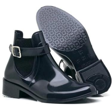 Imagem de Bota Feminina Cano Curto Impermeável em PVC Confortável para Chuva Couro Sintético Estilo Casual Bota Feminino Cano Baixo Conforto e Estilo para o Dia a Dia em Todas as Estações Forma Normal