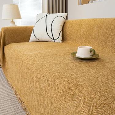 Imagem de Couch Cover, Waterproof Couch Cover, Thickened Chenille Sofa Cover, Large Anti-Scratch and Wrinkle-Resistant Sofa Cover, Pet-Friendly Wear-Resistant Sofa Cover for Living Room(Orange,71 * 134in)