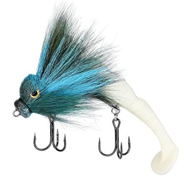 Imagem de SeaKnight Iscas de rato afundando para baixo Bucktail com várias articulações abanando cauda 18 cm/35 g Iscas de pesca
