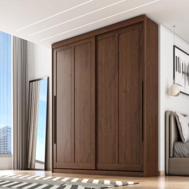 Imagem de Guarda Roupa Casal 2 Portas de Correr Atraente Zanzini - Jacaranda