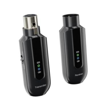 Imagem de menolana Microfones Receptor de transmissor Microfone de 2,4 GHz Adaptador de microfone para microfones de máquina de canto de áudio