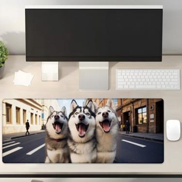 Imagem de Turamurra Husky Gaming Mouse Pad Presentes 80 cm x 30 cm, Base de Borracha Antiderrapante Mouse Pads para Computadores, Laptop, Escola, Escritório, Acessórios para Decoração de Casa, Mouse Pad, Tapete