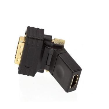 Imagem de Adaptador Dvi-D Macho Para Hdmi - Fêmea - Rotativo - Cirilo Cabos