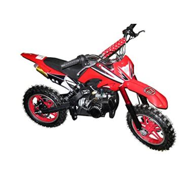 Imagem de Mini Moto Cross Trilha 49cc PARTIDA ELÉTRICA BZ Vermelha Gasolina com Óleo 2 Tempos BARZI MOTORS