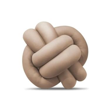 Imagem de Almofada Nó Escandinavo Para Sala e Quarto Decorativa (BEGE)