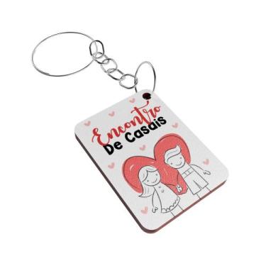 Imagem de Kit 100 Chaveiros MDF Dia dos Namorados - Deliquadros, CASAL