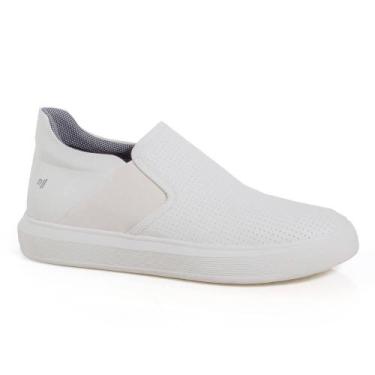 Imagem de Sapatênis Rafarillo Toronto Masculino Couro Aumenta Altura, 40, Off wh