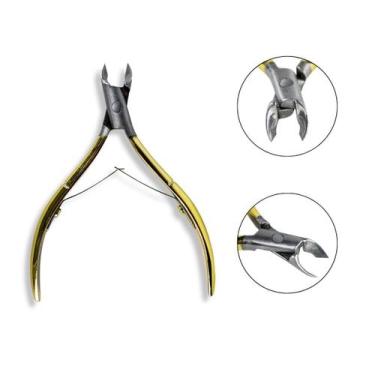 Imagem de Alicate Removedor Cutícula Ergonômico Dourado Manicure Unha - Arte Sed