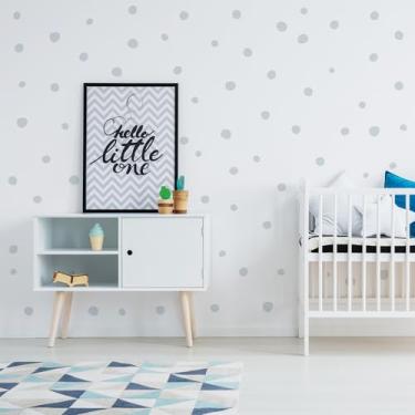 Imagem de Adesivo de Parede Bolinhas Irregulares Azul Bebê 70un Cobre 2m²