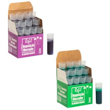Imagem de Recarga Para Pincel Da Pilot Board Master 2 Caixas Com 12 Un (Verde-Violeta)