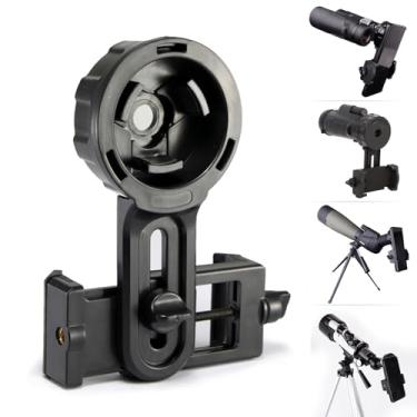 Imagem de LUXUN Adaptador universal de telefone – adaptador para binóculos, telescópio, monocular, telescópio, microscópio – serve para a maioria dos smartphones