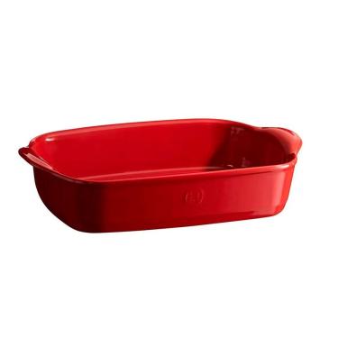 Imagem de Travessa Retangular Emile Henry Em Cerâmica 36x23 Cm Vermelho