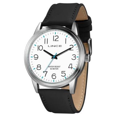 Imagem de Relógio Lince Masculino Analógico Branco Couro Mrch188l46 B2px