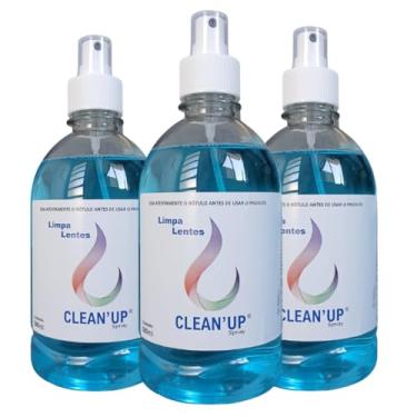 Imagem de Kit Com 3 Limpa Lentes Clean`Up 500ml Para Óculos Celular Computador Tablet