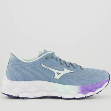 Imagem de Tênis Mizuno Wave Sky 8 Feminino Cinza e Roxo