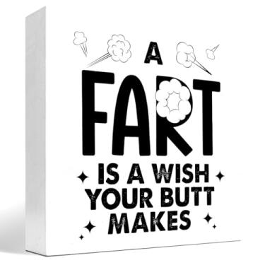 Imagem de z-crange Placa De Bloco Madeira "Af" É "Wish Your B Makes" Para Decoração Mesa, Engraçada E Bem-Humorada Caixa Banheiro, Casa, Escritório, Prateleira Mesa