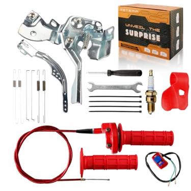 Imagem de Retepif Articulação do acelerador e conjunto de mini acelerador vermelho 7/20.3 cm para Predator 212 196cc Coleman BT200X CT200U CT200U-EX B200R Baja Warrior Massimo MB200 Axis M200 Minibike GX200