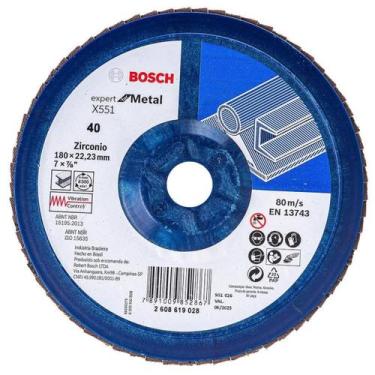 Imagem de Disco Flap Blue Expert Metal 7''x7/8'' Grão 40 2608619028 Bosch - 0000