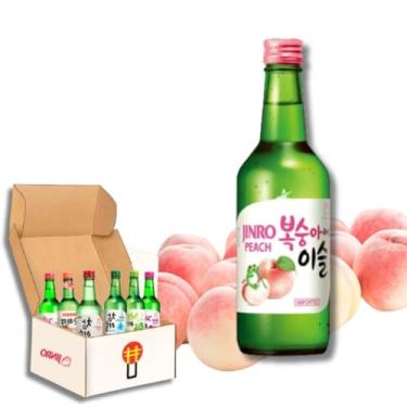 Imagem de Bebida Coreana Destilada Soju Jinro 360ml (Pêssego)