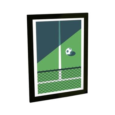 Imagem de Quadro Decorativo Futebol Ilustração Minimalista Campo Decoração Poster Quarto Sala