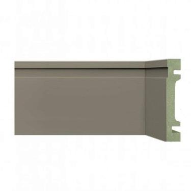 Imagem de Kit Rodapé de MDF 40 Barras Frisadas de 10cm x 2,40m Rende 96 Metros Moldufama Cinza Titanium