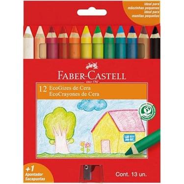 Imagem de Ecogiz de Cera 12 Cores + Apontador 141412 - Faber Castell