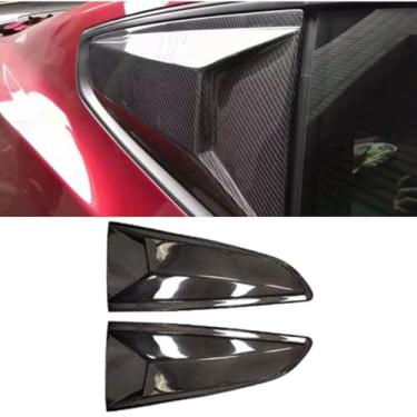 Imagem de Guarnição de janela de triângulo traseiro de carro compatível com Mustang 2015-2020 Kit de carroceria de tampa de acabamento de janela de ventilação lateral traseira acessórios de carro