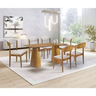 Imagem de Sala De Jantar 6 Cadeiras 1,80x0,90m Brindisi Art Salas
