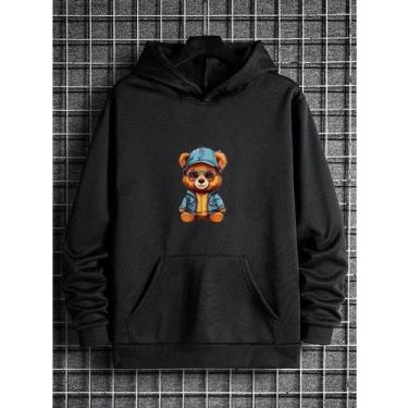 Imagem de Moletom Canguru Unissex Masculino e Feminino Flanelado Blusa de Frio  