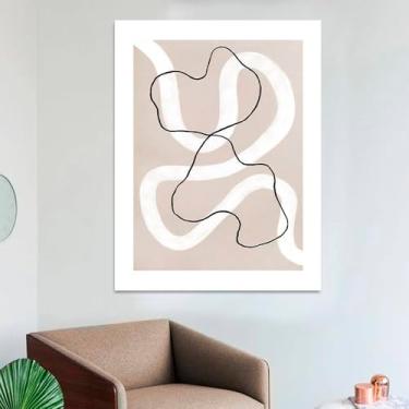 Imagem de Quadro Decorativo Minimalista, Tela em Canvas na Vertical ideal para ambiente de Sala de estar, jantar, reuniões, Quarto e Hall de entrada
