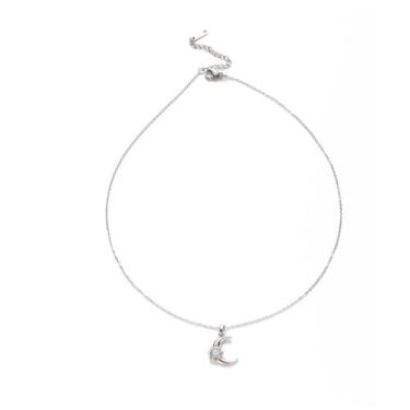 Imagem de Colar com pingente celestial de opala sol e lua para mulheres, banhado a ouro, pedra do mês de nascimento artificial, pingente crescente, corrente ajustável, delicada, aniversário, Natal, Natal