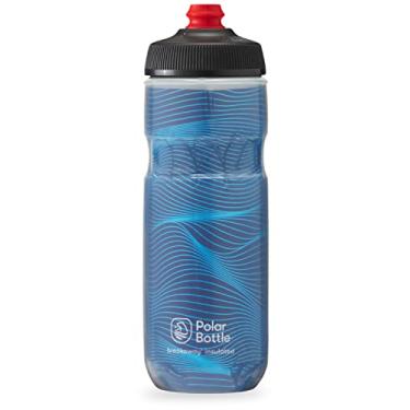 Imagem de Polar Bottle Garrafa de água térmica Breakaway para bicicleta - livre de BPA, garrafa de compressão para ciclismo e esportes (malha de jérsei - azul noturno, 590 g)