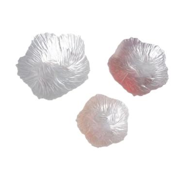 Imagem de Bothyi 3x Prato de vidro em formato de flor, bandeja para armazenamento de joias, prato multiuso para bolo, sobremesa, suporte para lanches para festa,