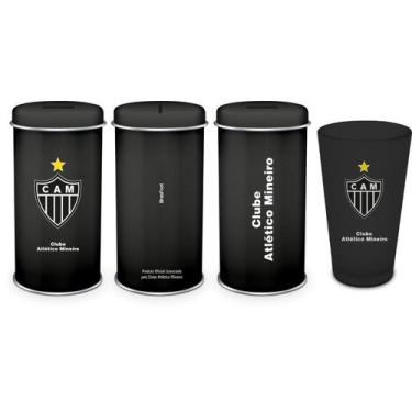 Imagem de Copo na Lata Cofre Atlético Mineiro Kit Galo Oficial - Brasfoot