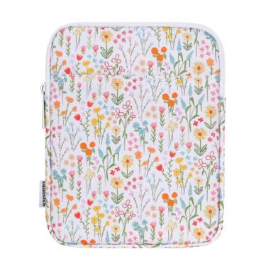 Imagem de Dadanism Capa acolchoada de 15 a 7 polegadas para Kindle Colorsoft Signature Edition de 17.8 cm e novo Kindle Paperwhite, bolsa protetora para K-indle/K-indle Oasis/Kobo E-Reader, branco floral