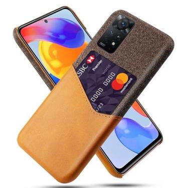 Imagem de Capa para Xiaomi Redmi Note 11 PRO 5G,Tela e tampa de couro PU,Antideslizante,360°cobertura completa à prova de choque com 1 slot de cartão atrás,Prevenção de queda-Brown