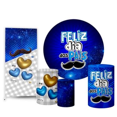 Imagem de Trio Capas Cilindro + Painel Redondo Sublimado + Lateral Dia dos Pais (K2PAI0015)