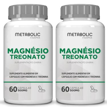 Imagem de Magnésio Treonato - 500Mg 60 Cápsulas - Metabolic Farma (Kit 2)