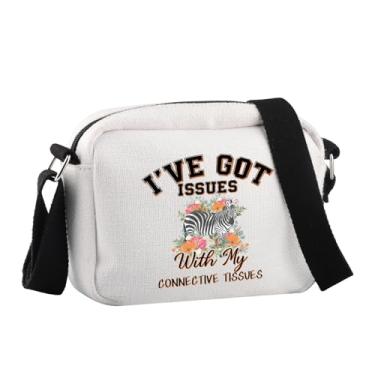Imagem de Presente Invisible Illness Warrior Gift I've Got Issues With My Connective Tissue Bolsa transversal EDS Warrior Gift, Got Issues Hcb