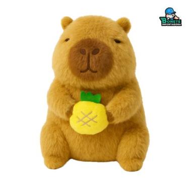 Imagem de Pelúcia Capivara 22cm com Abacaxi Super Fofa Antialérgica Presente Lav