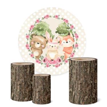 Imagem de Trio Capas Cilindro + Painel Redondo 1,50m Bosque (K1BSQ0014)