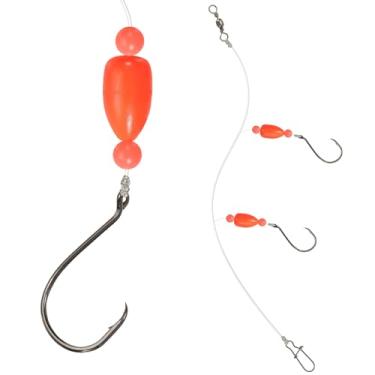 Imagem de YELARXI Boias de pesca, boias de estourar de 99 cm, boias deslizantes, rolhas de estourar, boia pesada, equipamento de pesca para água salgada e água doce (pacote com 4, vermelho)