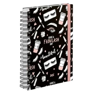 Imagem de Agenda Comercial Plus 2026 Salão de Beleza Charm Preto Rosa