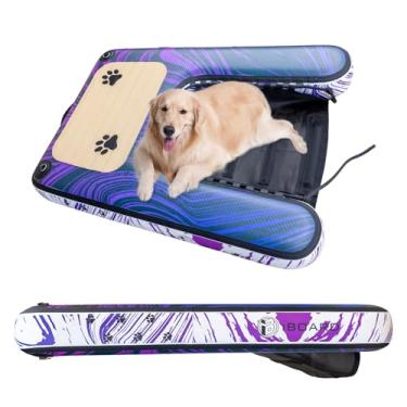 Imagem de iBoard Rampa Flutuante Inflável Para Cães Iboard, Acesso Seguro E Fácil À Água Animais De Estimação, Superfície Espuma Eva Antiderrapante, Design Portátil Escada Embutida, Perfeita Piscinas, Barcos