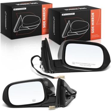 Imagem de A-Premium Par (2) espelhos retrovisores elétricos do lado do motorista e do passageiro - compatível com Acura TSX 2005 2006 2007 2008 - Retrovisor retrovisor externo externo aquecido manual dobrável