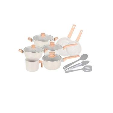 Imagem de Jogo Panelas 10 Peças Antiaderente Revestimento Cerâmico NEUHAUS - Ost