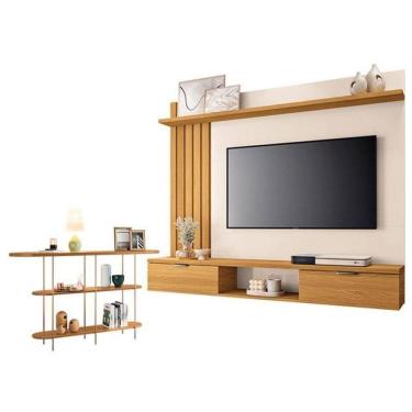 Imagem de Painel Para Suspenso Lets E Aparador Infinity Cinamomo Off White – Hb Móveis